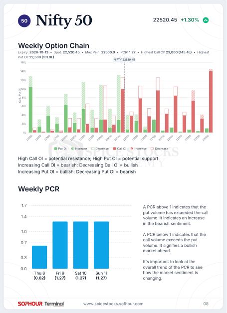 Nifty weekly option chain page from the report